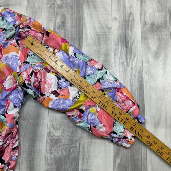 ✅Womens L VTG Lavon Nylon Track Suit Lined Jacket & Pants Set Multicolor 80s 90s - Picture 6 of 15